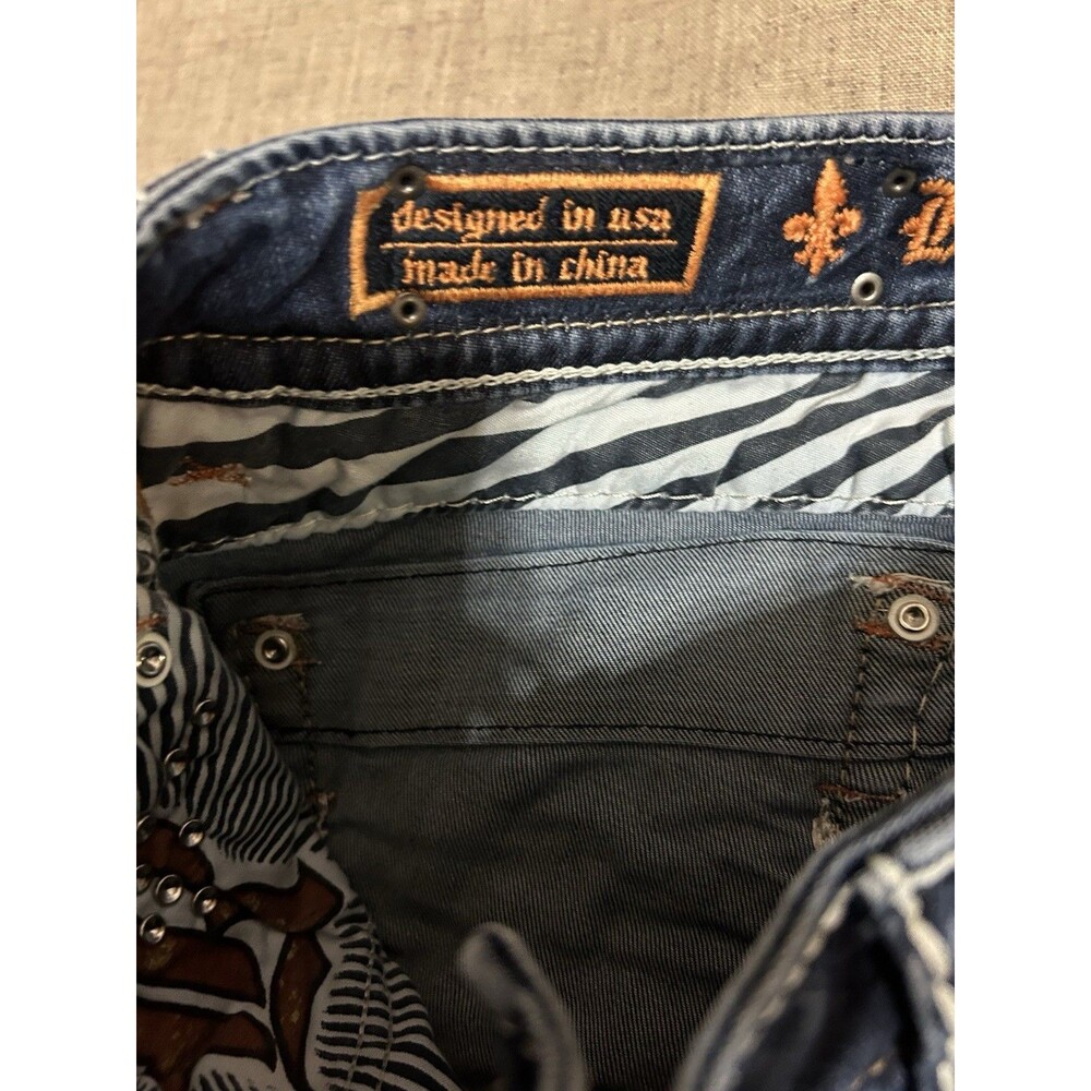 Rock Revival Jeans 27 Women’s Blue Patricia Easy Straight Embroidered Stretch - Picture 4 of 14